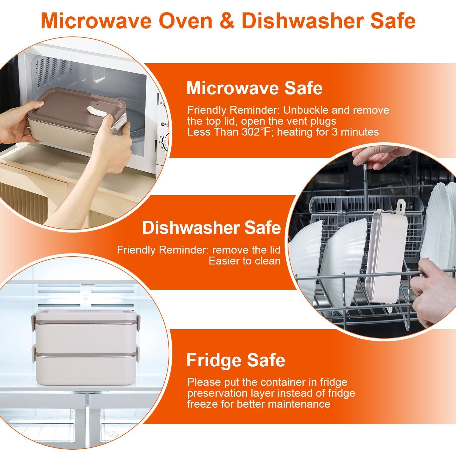 Microwave, dishwasher, and fridge safe food storage container with clear lid and venting system for easy heating and cleaning